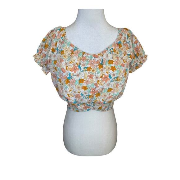 NEW Tween Diva Girls Size 16 Floral Puff Sleeve Top‎ NWOT - Picture 1 of 6